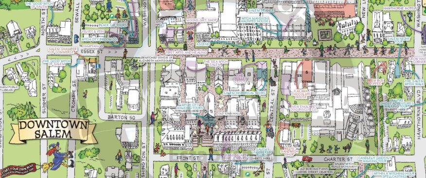 Custom Personalized Map Of Salem Fringe Blanket - Halloween Gift Idea