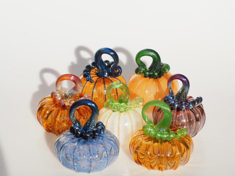 k plus glass handblown pumpkins haunted happenings marketplace salem ma collection scaled 1 768x576