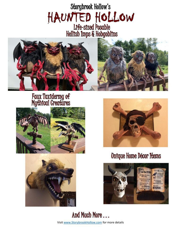 storybrook hollow imps hobgoblins faux taxidermy haunted happenings marketplace salem ma booth 1 768x994