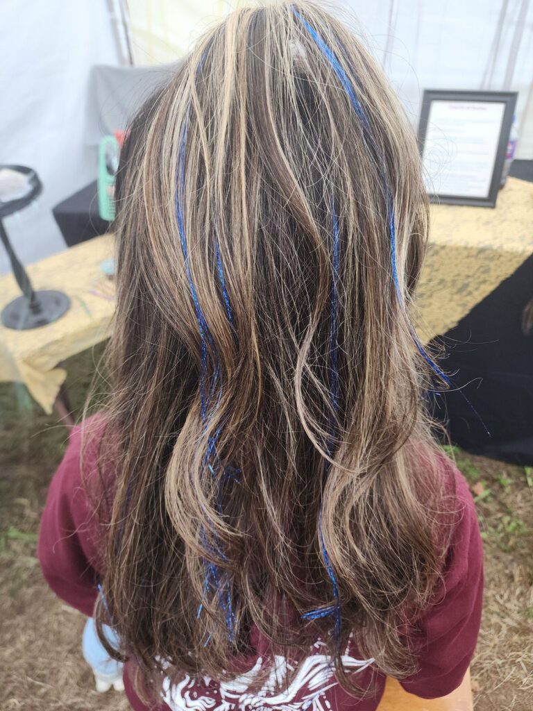 tinsel trends hair tinsel feather extensions haunted happenings marketplace salem ma booth 1 768x1024