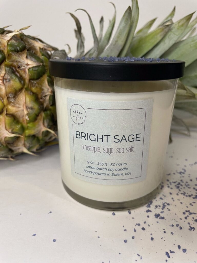alder and spice candle co bright sage candle haunted happenings marketplace salem ma 1 768x1024