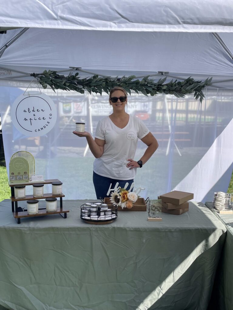 alder and spice candle co market booth haunted happenings marketplace salem ma 1 768x1024