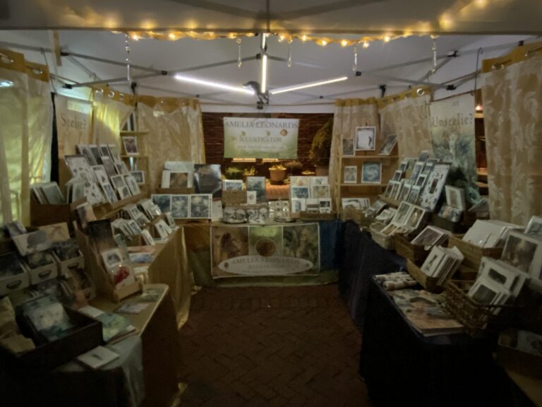amelia leonards art fantasy art booth haunted happenings marketplace salem ma scaled 1 768x576