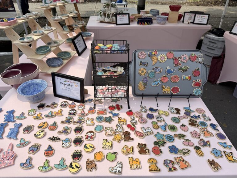 pottery by leah meyers colorful ceramics haunted happenings marketplace salem ma booth 1 768x576