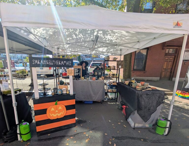 sarah kelly ceramics market booth haunted happenings marketplace salem ma 1 768x595