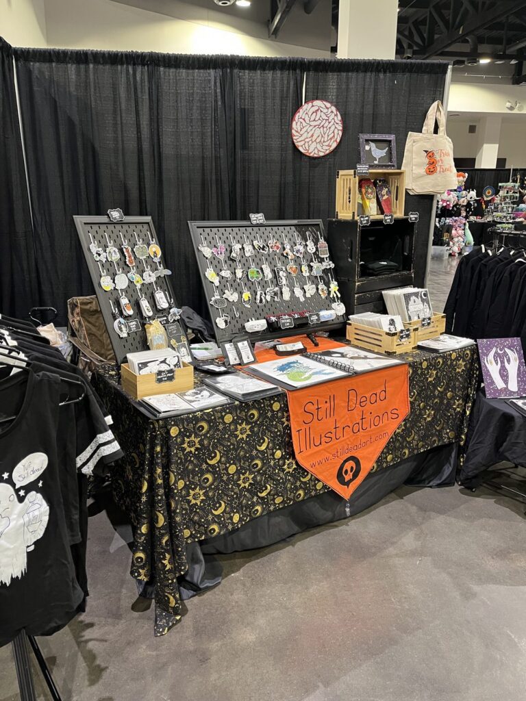 still dead illustrations festival booth haunted happenings marketplace salem ma 1 768x1024