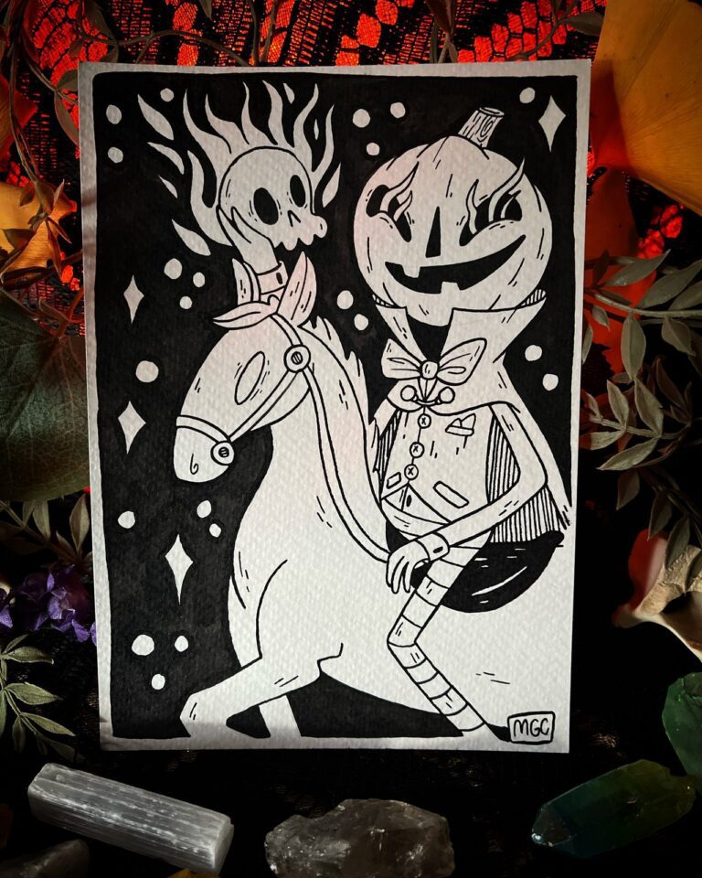 still dead illustrations pumpkin cat art haunted happenings marketplace salem ma featured 1 768x960