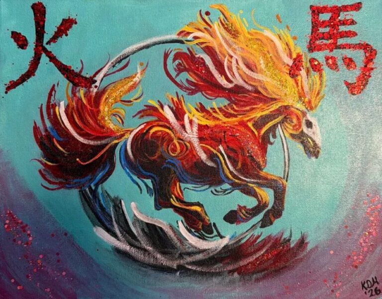 Colorful horse painting from BohoRockstar Colorful horse painting from BohoRockstar