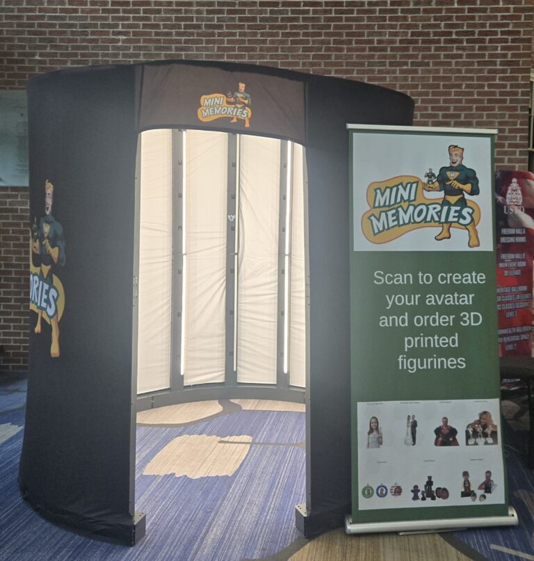 MiniMemories branded scanning booth