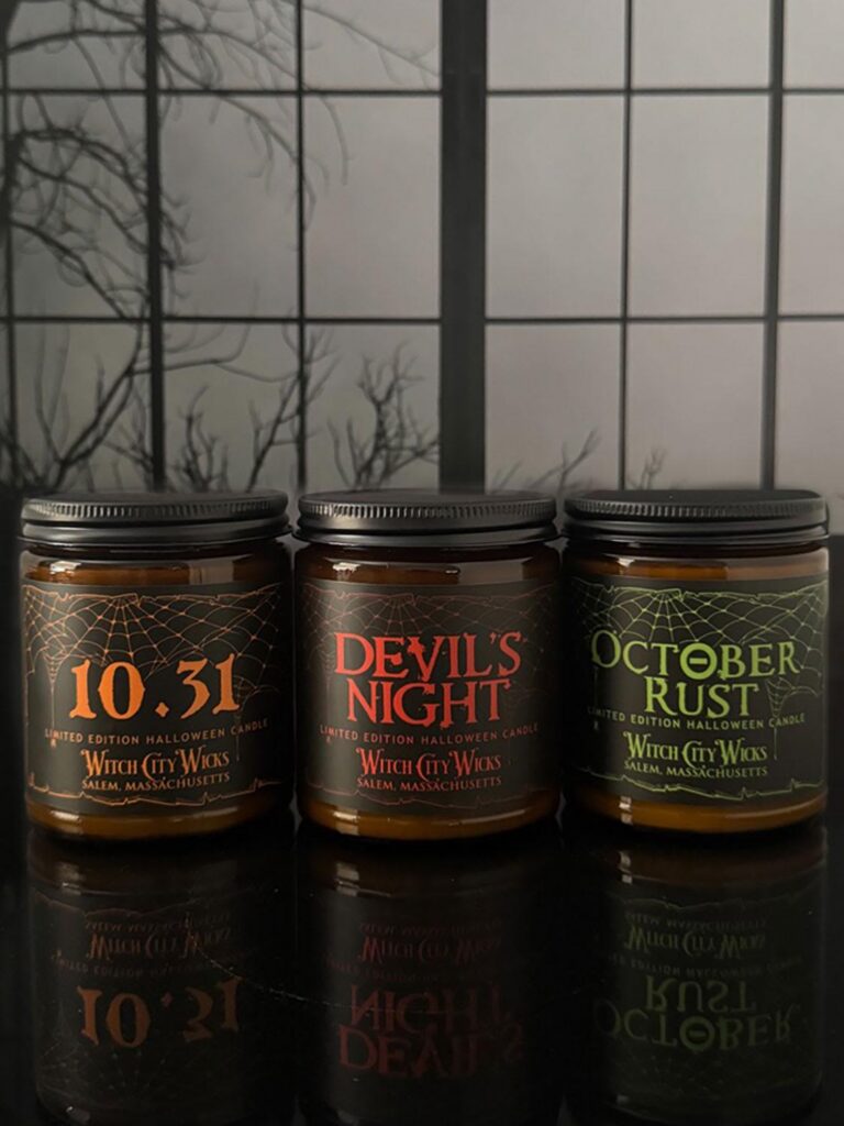 Witch City Wicks Halloween candle trio